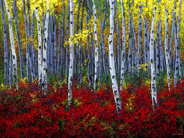 Crimson Forest | Golden Eagle Art Gallery